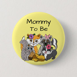 Mamma ska vara Woodland Forest Animals Baby Shower Knapp