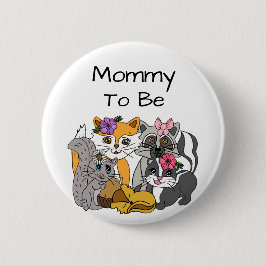 Mamma ska vara Woodland Forest Animals Baby Shower Knapp