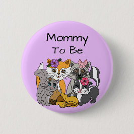 Mamma ska vara Woodland Forest Animals Baby Shower Knapp