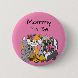 Mamma ska vara Woodland Forest Animals Baby Shower Knapp