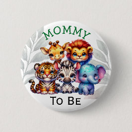 Mamma skall | Zoo Animals Baby Shower Knapp