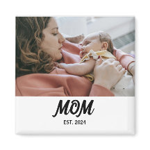 Mamma skapade foto presentmagnet