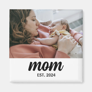 Mamma skapade foto presentmagnet magnet