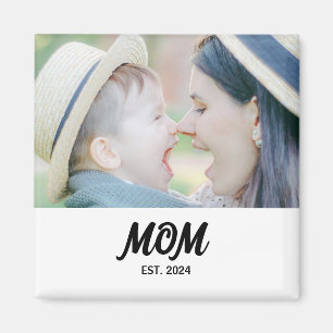 Mamma skapade foto presentmagnet magnet