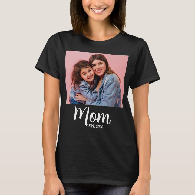 Mamma skapade fotopresent t shirt (Framsida)