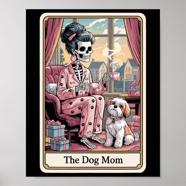Mamma Skeleton Tarot Card-Djurälskare Ljusare Poster (Framsidan)