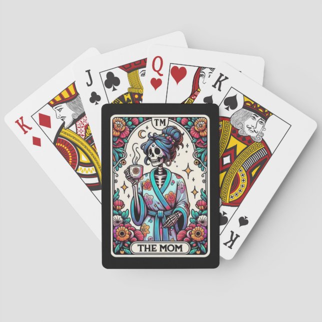 Mamma Skeleton Tarot Poker-kort Casinokort (Baksidan)