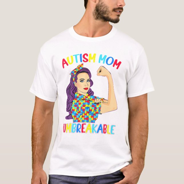 Mamma-skjortan Obrytbar autism T Shirt (Framsida)
