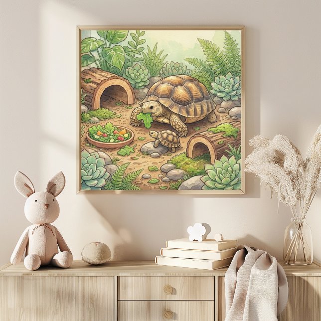 Mamma Sköldpadda och Bebis Barndom Poster (Skapare uppladdad)