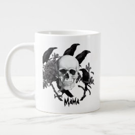 Mamma Skull och Kråkor Halloween Jumbo Mugg