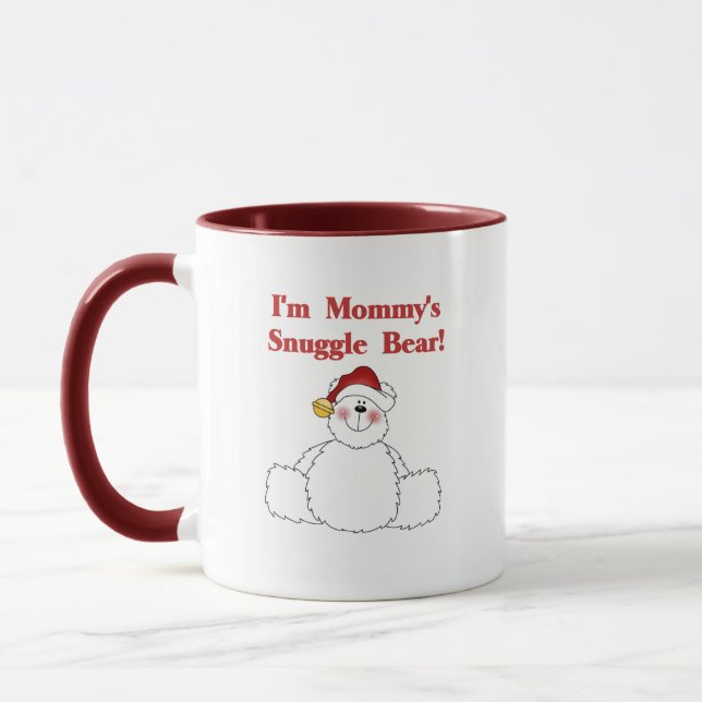 Mamma Snuggle Bear T-shirts och Gifts Mugg (Vänster)