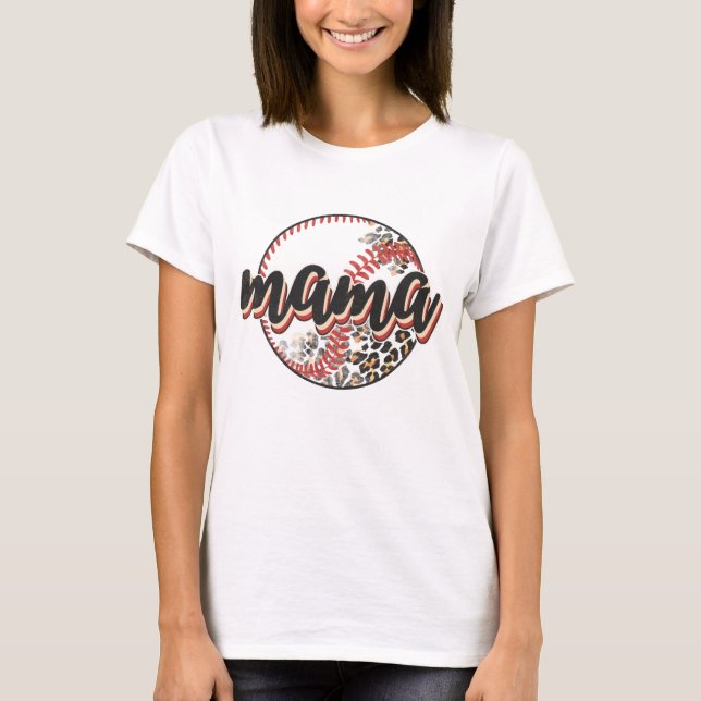 Mamma Softball T Shirt (Framsida)