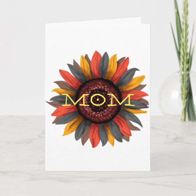 Mamma Solrosdesign Tack Kort (Framsida)