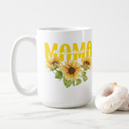 Mamma Solrosolja - Konstruktion för billig Blommig Kaffemugg