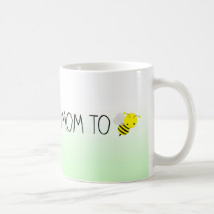 Mamma som är, gullig humlagrönt/gult kaffemugg