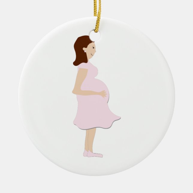 Mamma som är julgransprydnad keramik (Framsidan)