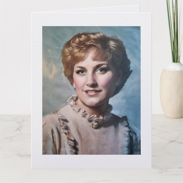 Mamma som datormålning i olja med impasto-teknik  kort (Framsida)