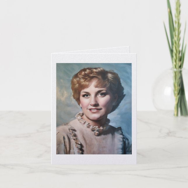 Mamma som datormålning i olja med impasto-teknik  kort (Framsida)