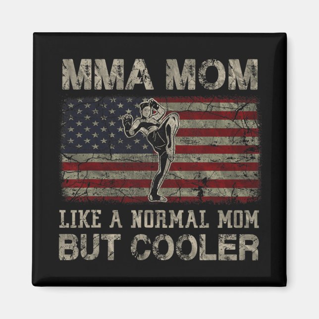 Mamma som en vanlig mamma men coolare mors dag  magnet (Framsidan)