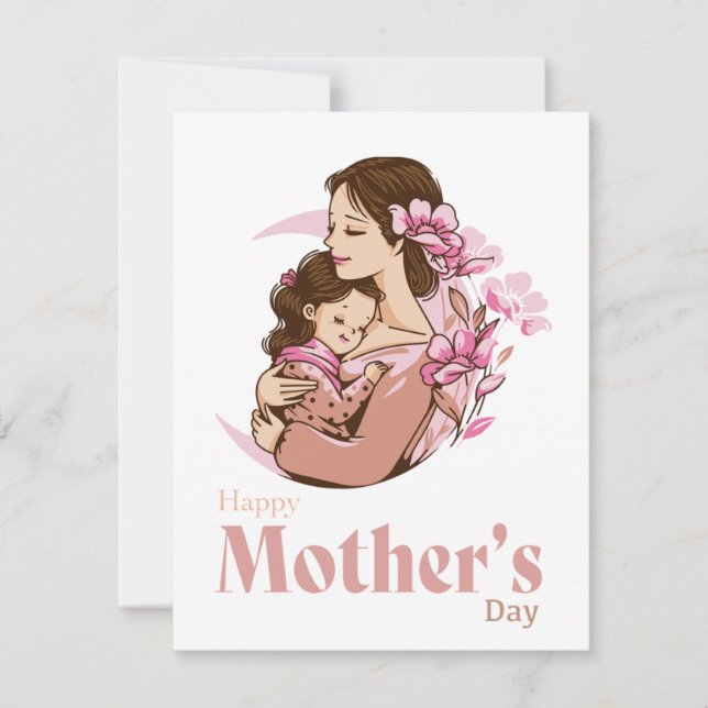 Mamma som håller den lilla dottern Moon Flower på  (Framsida)