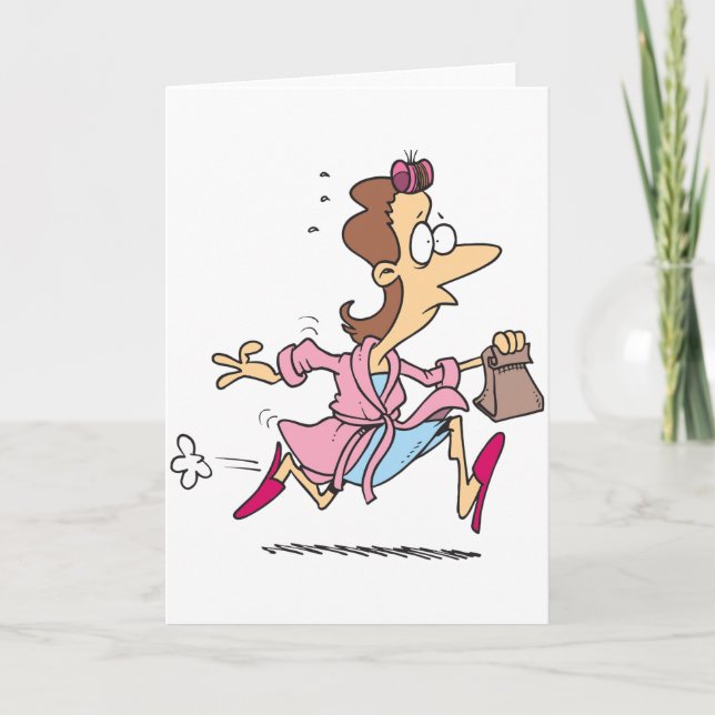 Mamma som kör hälsningskort kort (Framsida)