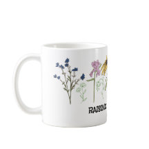 Mamma som odlar en vildblomma