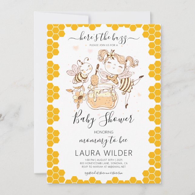 Mamma som ska betraktas som vattenfärgsbabyskor inbjudningar (Framsida)