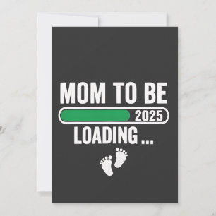 Mamma som ska lastas 2025 Gravid Mamma, nyår Tack Kort