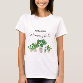 Mamma som ska punkteras Plants Baby Shower Anpassn T Shirt