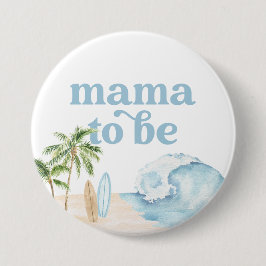 Mamma som ska vara Baby på babyduschen ombord Knapp