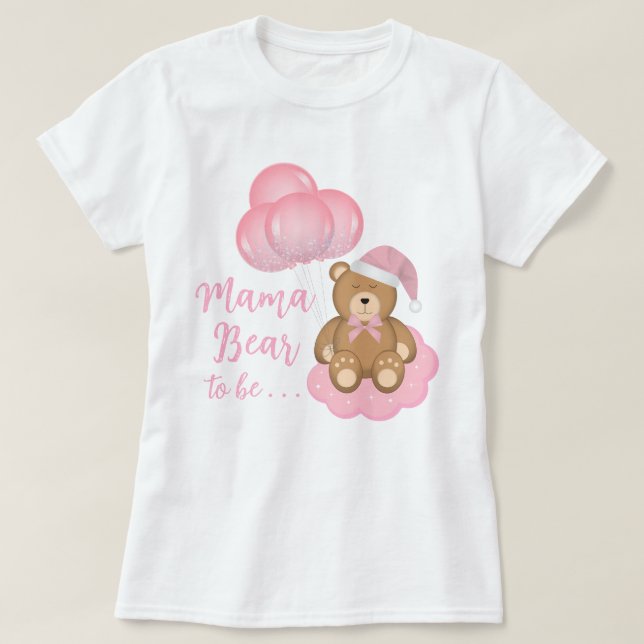 Mamma som ska vara babyskor för sladdbjörn t shirt (Design framsida)