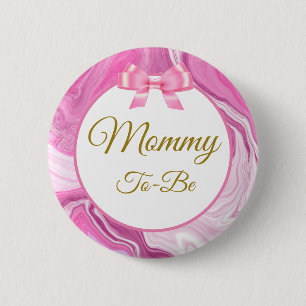 Mamma som ska vara babyskor Rosa och Guld Knapp