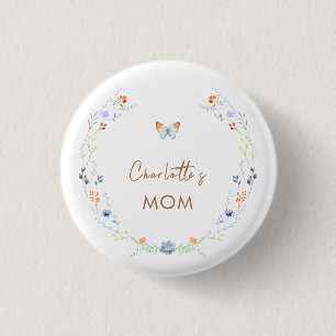 Mamma som ska vara boho Butterfly WildblomBaby Sho Knapp