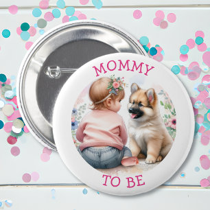 Mamma som ska vara Flicka och marijuant Rosa babys Knapp