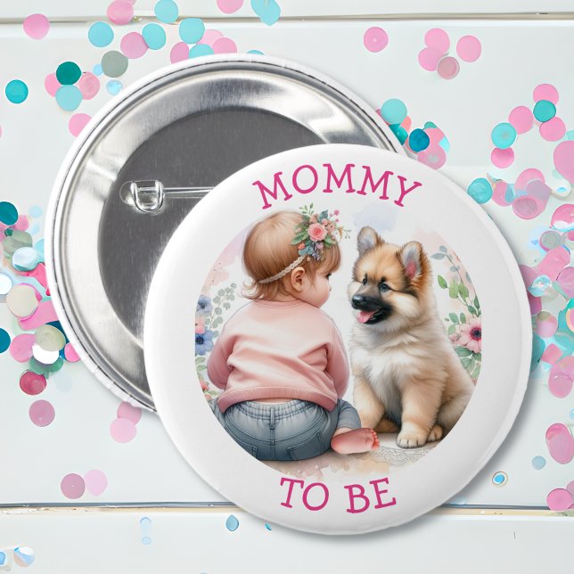Mamma som ska vara Flicka och marijuant Rosa babys Knapp (Skapare uppladdad)