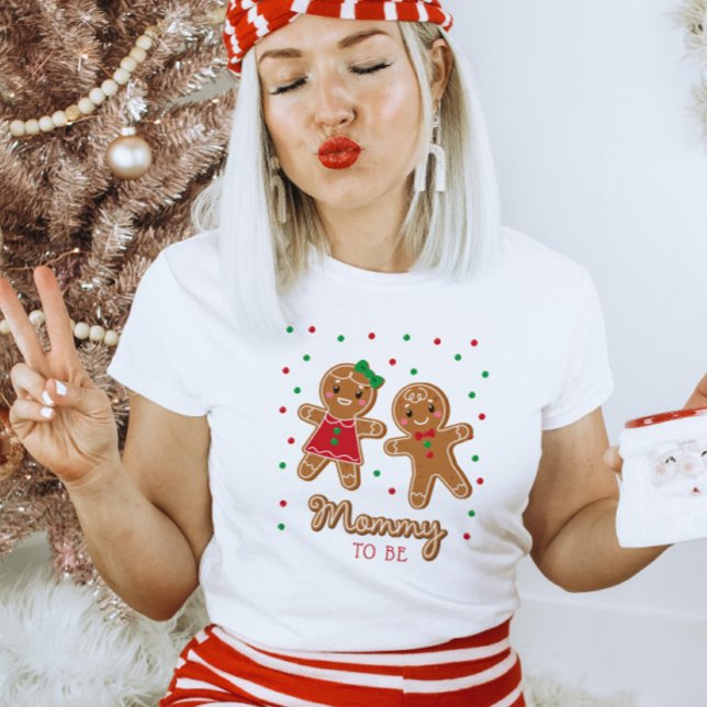 Mamma som ska vara Gender för att visa bakverk T Shirt (Mommy To Be Shirt)