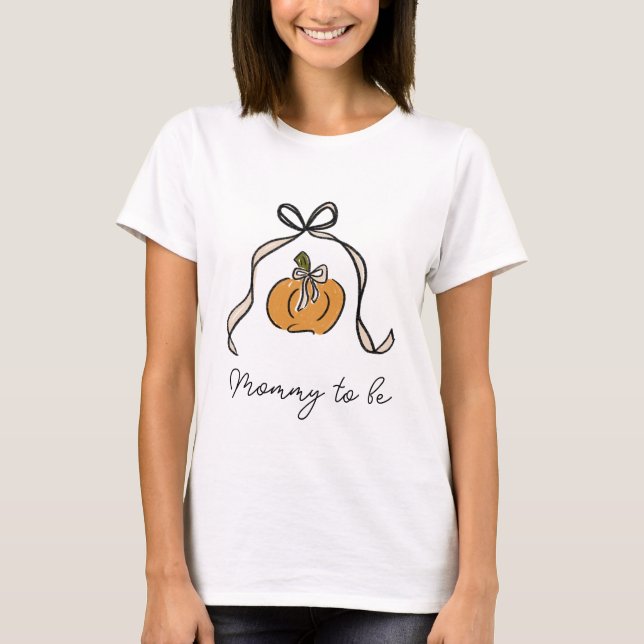 Mamma som ska vara Halloween-babylibben babyskor T Shirt (Framsida)