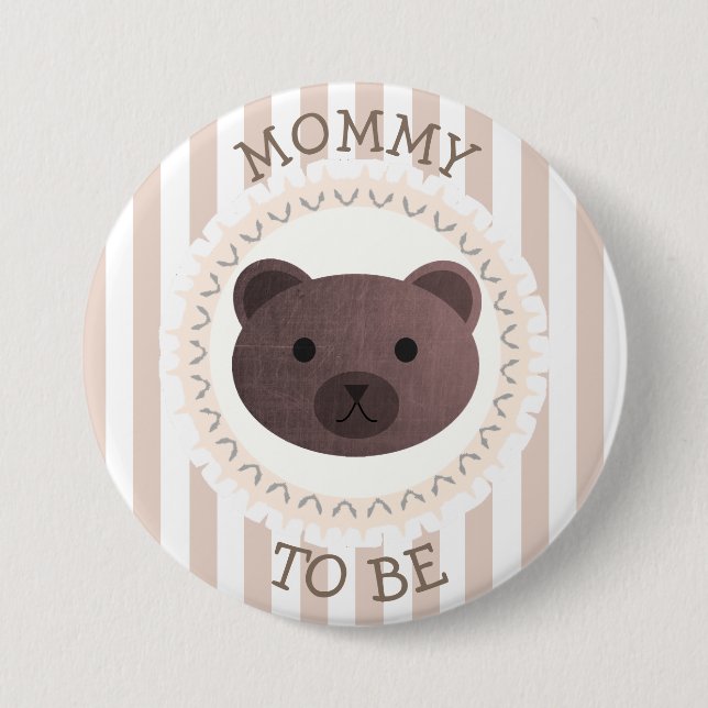 Mamma som ska vara knapp Bear Woodlands Themme (Framsida)
