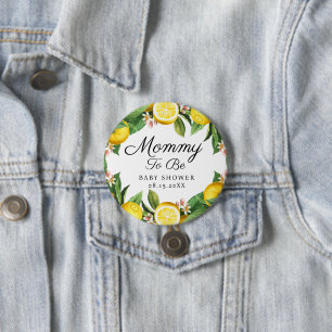 Mamma som ska vara Lemon Citrus Summer Baby Shower Knapp