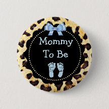 Mamma som ska vara leopard Print Baby Shower