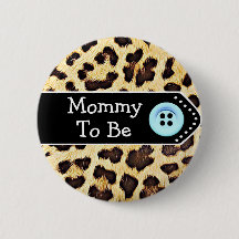 Mamma som ska vara leopard Print Baby Shower