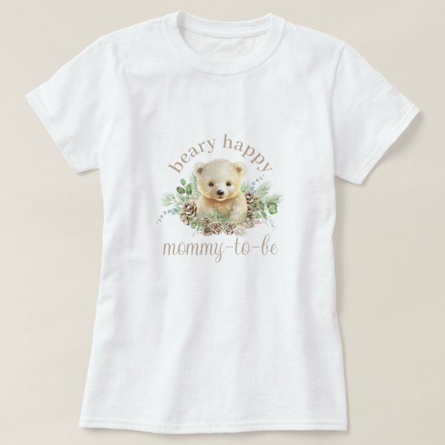 Mamma som ska vara Mamma babyskor Gravid T Shirt (Design framsida)