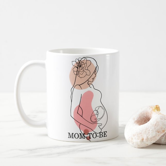 Mamma som ska vara Personlig LineArt Boho Mugg (Med munk)