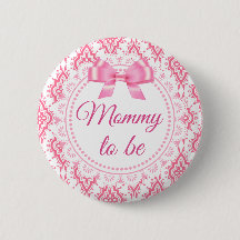 Mamma som ska vara Rosa Bow Lacey Baby Shower Butt