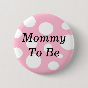 Mamma som ska vara Rosa och vit babystövel Knapp