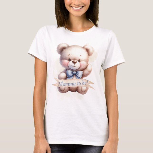 Mamma som ska vara  vattenfärgsbabyskugga för utsp t shirt (Framsida)