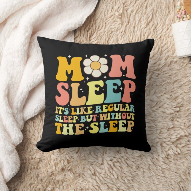 Mamma sover rolig mors dag groovy retro kudde (Filt)