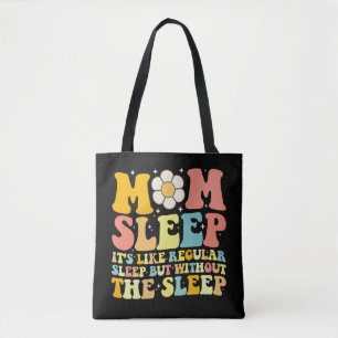 Mamma sover rolig mors dag groovy retro tygkasse