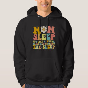 Mamma sover roligt mors dag groovy retro hoodie