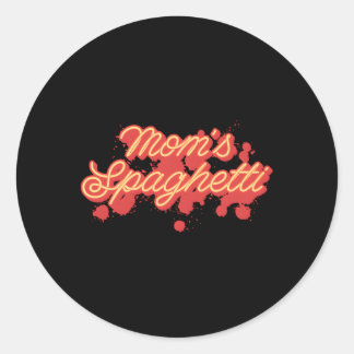 Mamma Spaghetti MeatbullTomato Sauce Mor Da Runt Klistermärke